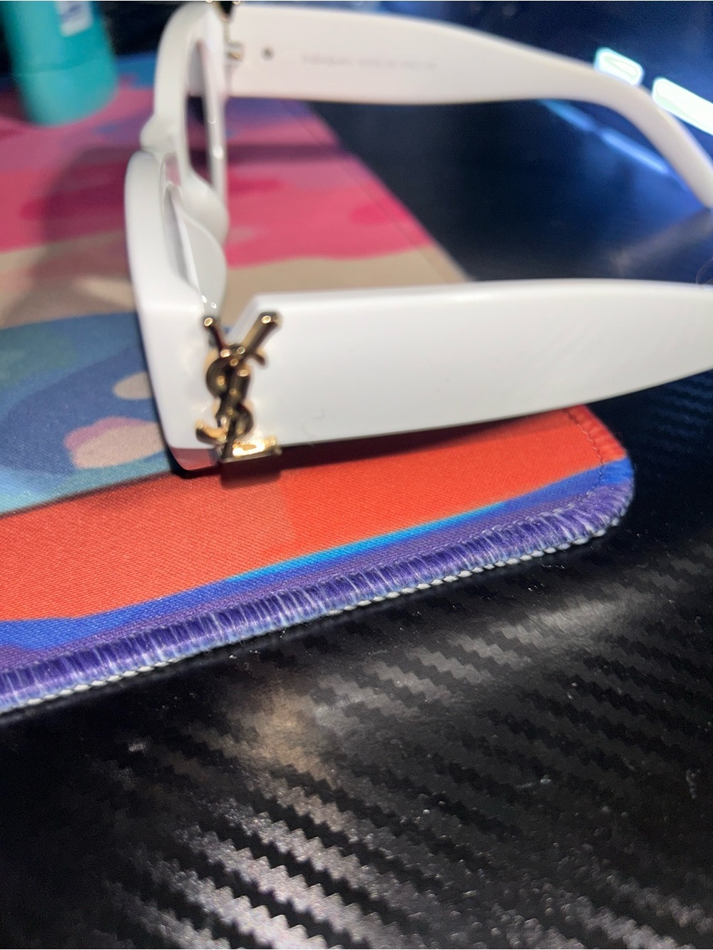 Saint Laurent White Sunglasses Comes with Box - Picture 3 of 6